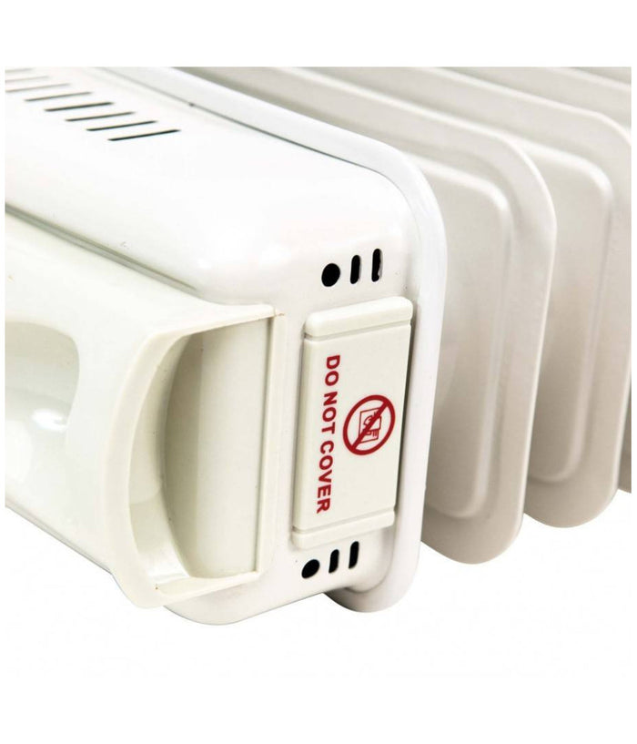 Radiatore Elettrico Ad Olio 9 Elementi Con Rotelle Da 2000w Basso Consumo Stufa         