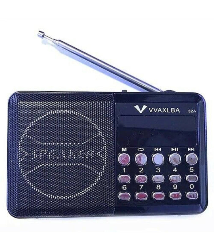 Radio Fm 32a Lettore Musicale Player Portatile Microsd Mmc Usb Aux         