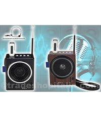 Radio Fm Karaoke Usb Cassa Speaker Mp3 Sd Ricaricabile Con Torcia E Microfono         