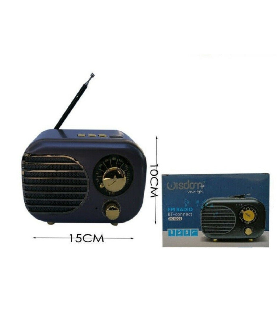 Radio Fm Portatile Con Antenna Speaker Bluetooth Microsd Usb/ms 15x10cm Xc-5005         