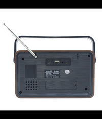 Radio Fm Retro Wireless Altoparlante Mp3 Portatile Bluetooth Usb Aux Tf Q-fm01         