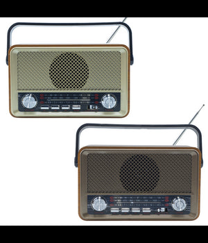 Radio Fm Retro Wireless Altoparlante Mp3 Portatile Bluetooth Usb Aux Tf Q-sy500         
