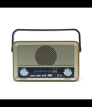 Radio Fm Retro Wireless Altoparlante Mp3 Portatile Bluetooth Usb Aux Tf Q-sy500         