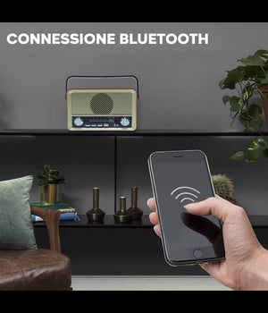 Radio Fm Retro Wireless Altoparlante Mp3 Portatile Bluetooth Usb Aux Tf Q-sy500         