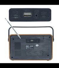 Radio Fm Retro Wireless Altoparlante Mp3 Portatile Bluetooth Usb Aux Tf Q-sy500         