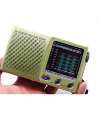 Radio Portatile 9 Banda Fm/mw/sw Pratica Ricevitore + Ingresso Alimentazione         