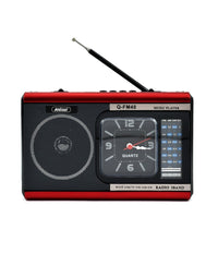 Radio Portatile A Batteria Usb Sveglia Q-fm40 Altoparlante Bluetooth Con Torcia         