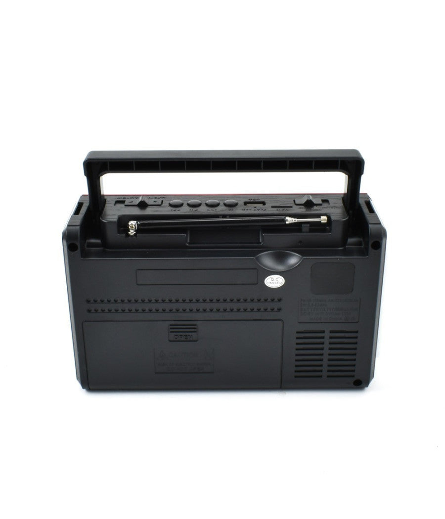 Radio Portatile A Batteria Usb Sveglia Q-fm40 Altoparlante Bluetooth Con Torcia         