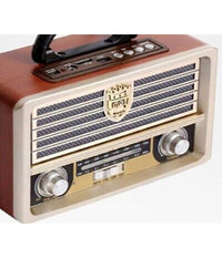 Radio Portatile Musica Sveglia Design Retro Stile Usa Vintage Usb Fm/am Q-yx2022         