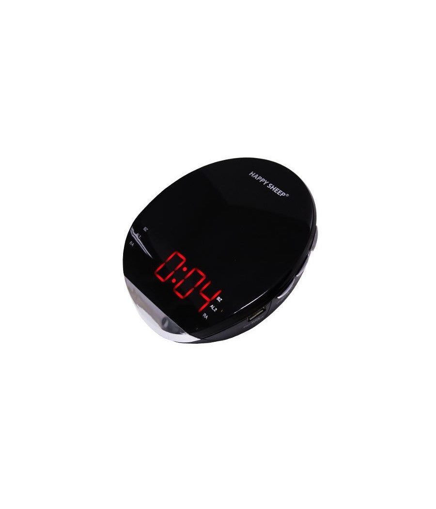 Radio Sveglia Radiosveglia Orologio Da Tavolo Am/fm Digitale Lcd Led Rosso         