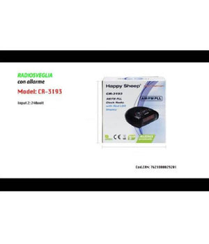 Radiosveglia Con Allarme Radio Sveglia Fm Display A Led Rossi Cr-3193 Orologio         