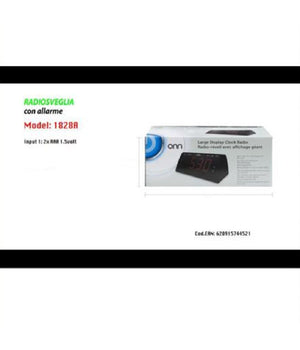 Trade Shop - Radiosveglia Con Allarme Sveglia Digitale Orologio Con Ampio Display 1828a -