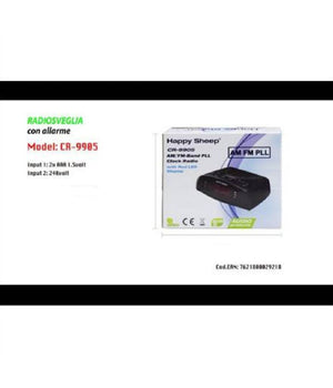 Radiosveglia Digitale Radio Sveglia Cr-9905 Radio Pll Fm Con Display A Led Rossi         
