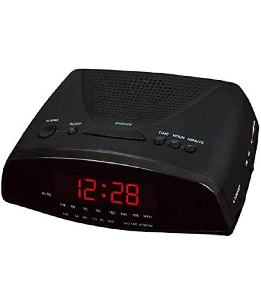 Radiosveglia Digitale Radio Sveglia Cr-9905 Radio Pll Fm Con Display A Led Rossi         