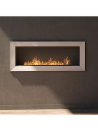 Caminetto a Bioetanolo Frame 1200 SimpleFire da incasso Inox con Vetro
