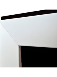 Caminetto a Bioetanolo Frame 550 bianco da incasso a parete senza vetro