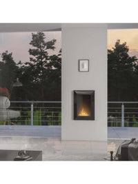 Caminetto a Bioetanolo Frame 550 nero opaco da incasso a parete senza vetro