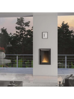 Caminetto a Bioetanolo Frame 550 nero opaco da incasso a parete senza vetro