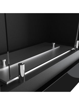 Caminetto a Bioetanolo Frame 550 bianco da incasso a parete senza vetro