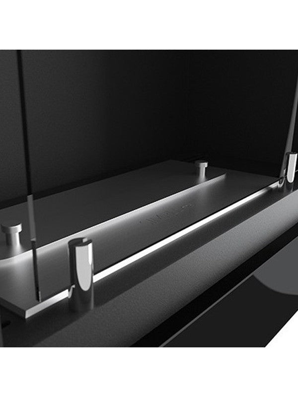 Caminetto a Bioetanolo Frame 550 bianco da incasso a parete senza vetro