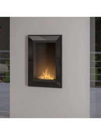 Caminetto a Bioetanolo Frame 550 nero opaco da incasso a parete senza vetro