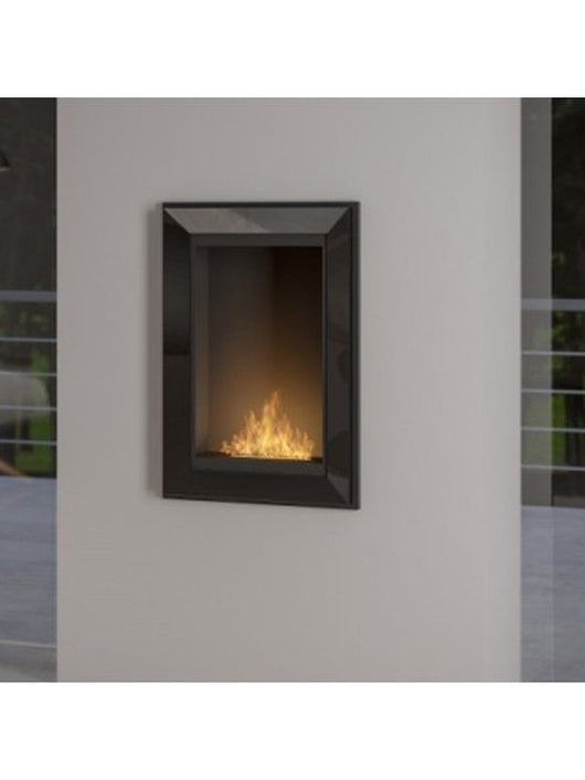 Caminetto a Bioetanolo Frame 550 nero opaco da incasso a parete senza vetro