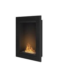 Caminetto a Bioetanolo Frame 550 nero opaco da incasso a parete senza vetro