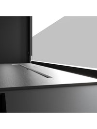 RAME 900 - Biocamino da incasso camino a bioetanolo da parete, vari colori - Inox - con Vetro