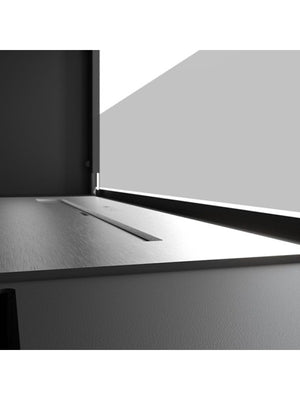 RAME 900 - Biocamino da incasso camino a bioetanolo da parete, vari colori - Inox - con Vetro