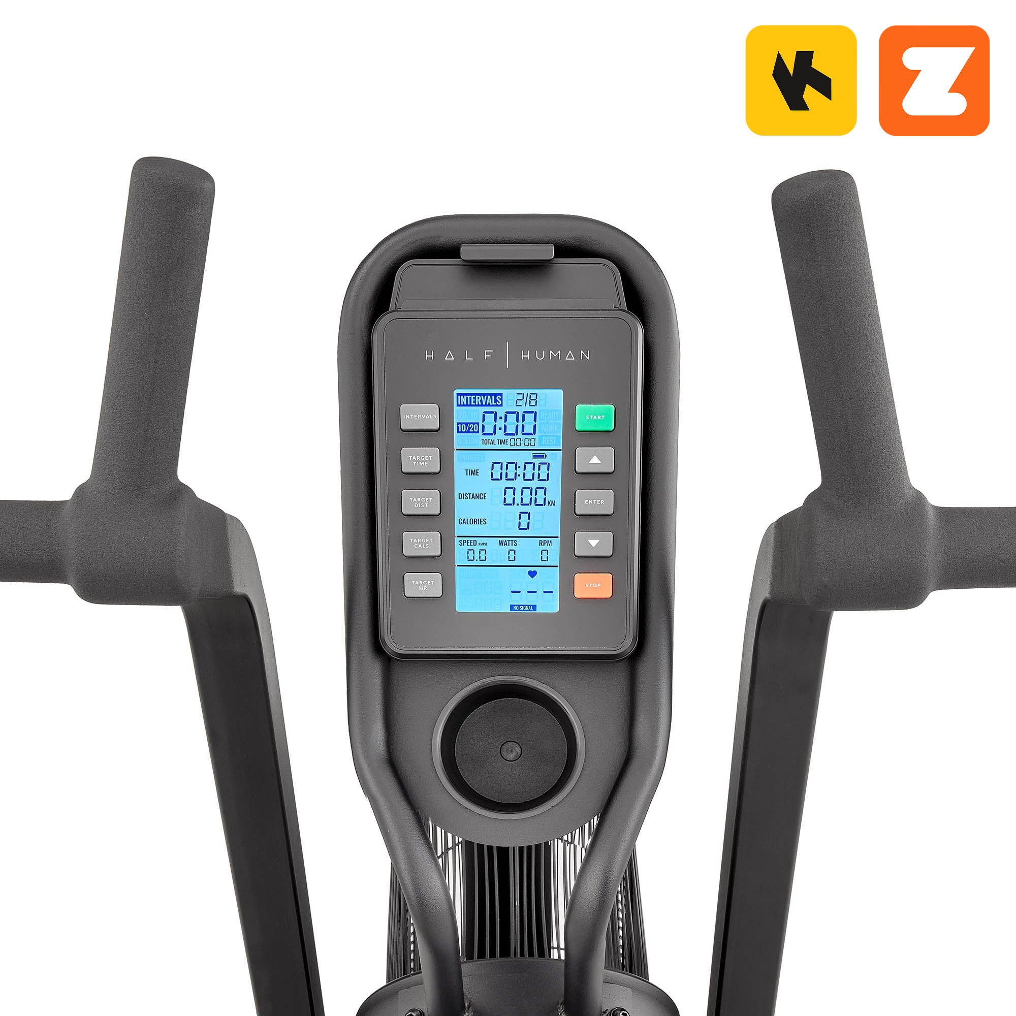 Vogatore Air Fitness - Half Human - Schermo LCD con 8 programmi - Casa/Appartamento - Connessione Bluetooth / App