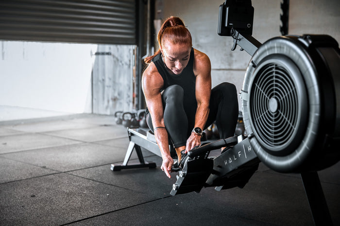 Vogatore Air Fitness - Half Human - Schermo LCD con 8 programmi - Casa/Appartamento - Connessione Bluetooth / App