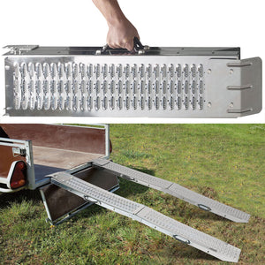 IDMarket - Rampa di carico set 2 pz pieghevole rampe in acciaio zincato