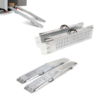 IDMarket - Rampa di carico set 2 pz pieghevole rampe in acciaio zincato