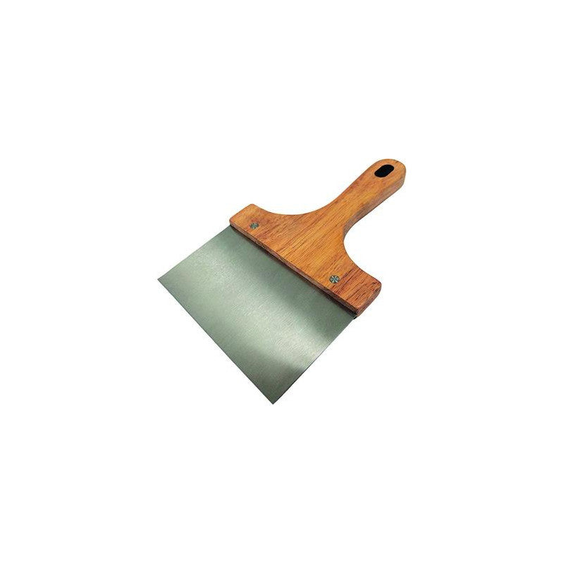 Raschietto per barbecue Sandri, inox manico legno, 24x15,5 cm