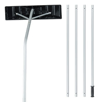 Raschietto neve tetto regolabile 224-583 cm antiscivolo, Raschietto neve tetto auto rimozione neve foglie Argento-Utensili