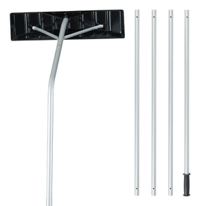 Raschietto neve tetto regolabile 224-583 cm antiscivolo, Raschietto neve tetto auto rimozione neve foglie Argento-Utensili