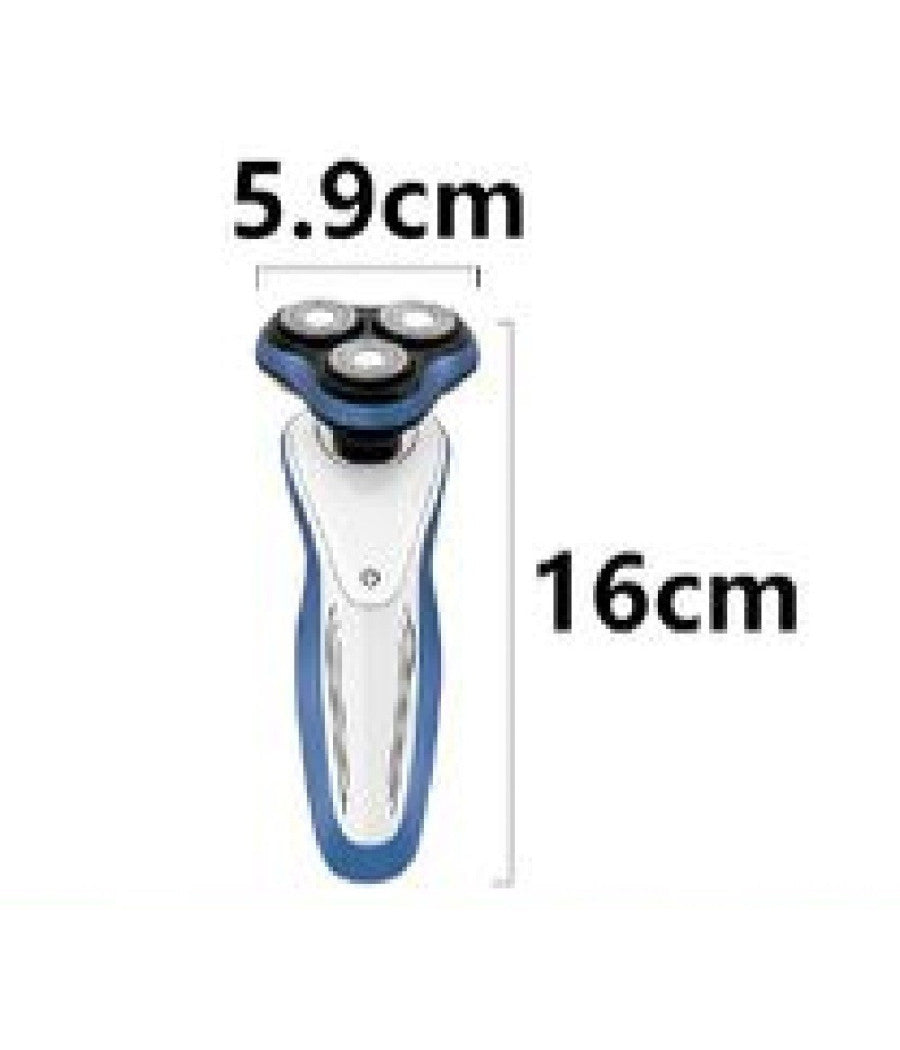 Rasoio 3 Testine Elettrico Ricaricabile Uomo Regolazione Barba Baffi Peli Tx-9174         