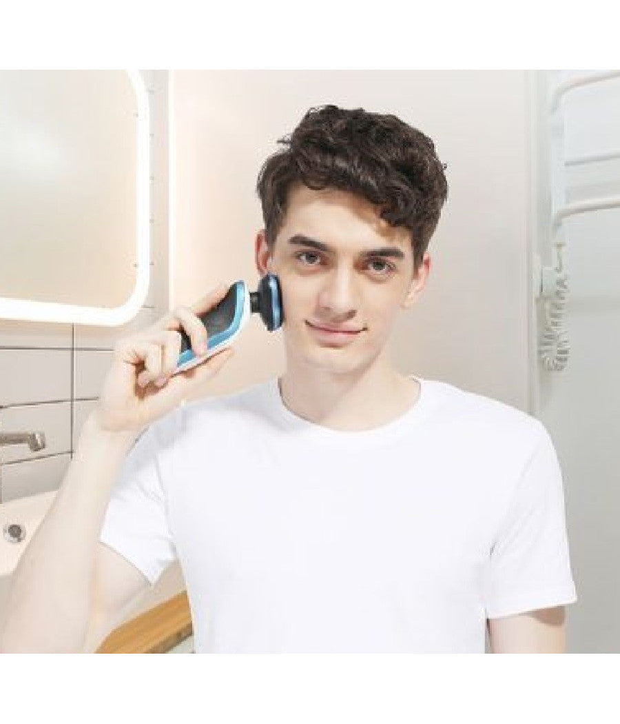 Rasoio 3 Testine Elettrico Ricaricabile Uomo Regolazione Barba Baffi Peli Tx-9174         