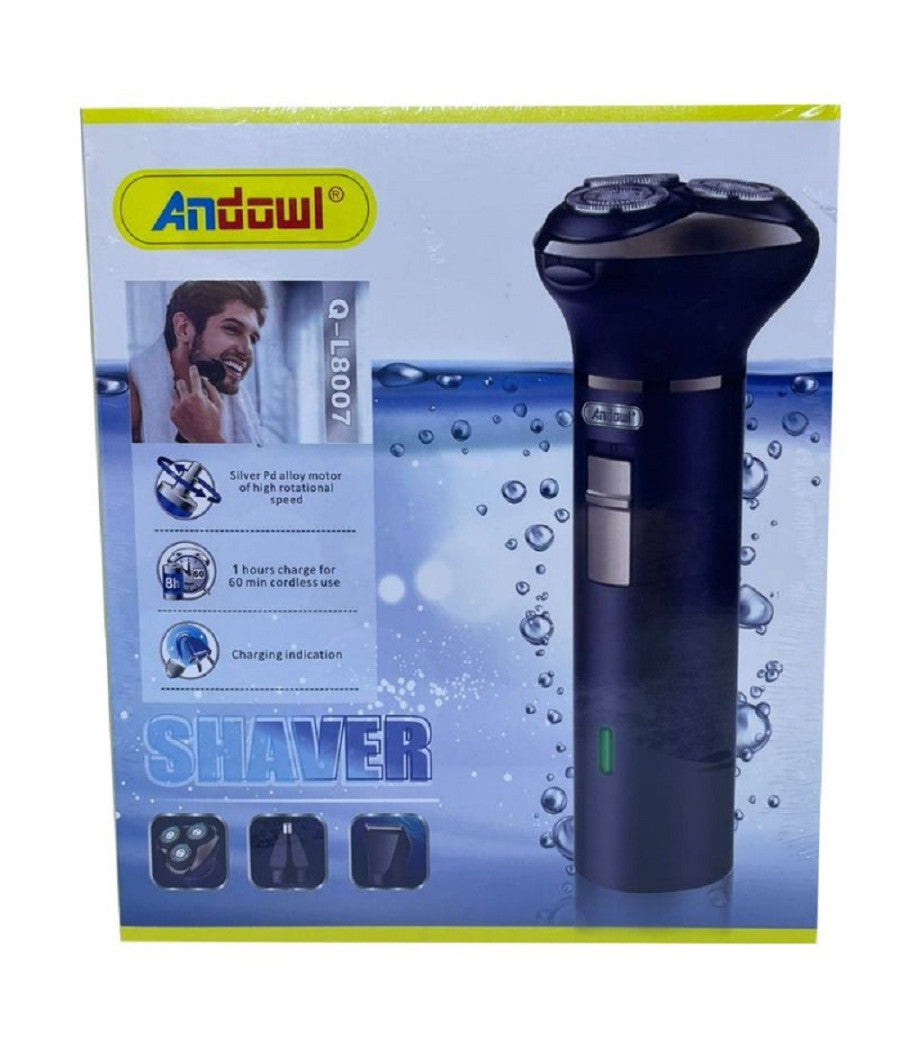 Rasoio 3in1 Clipper Rifinitore Peli Naso Barba Q-l8007 Batteria Ricaricabile Usb         