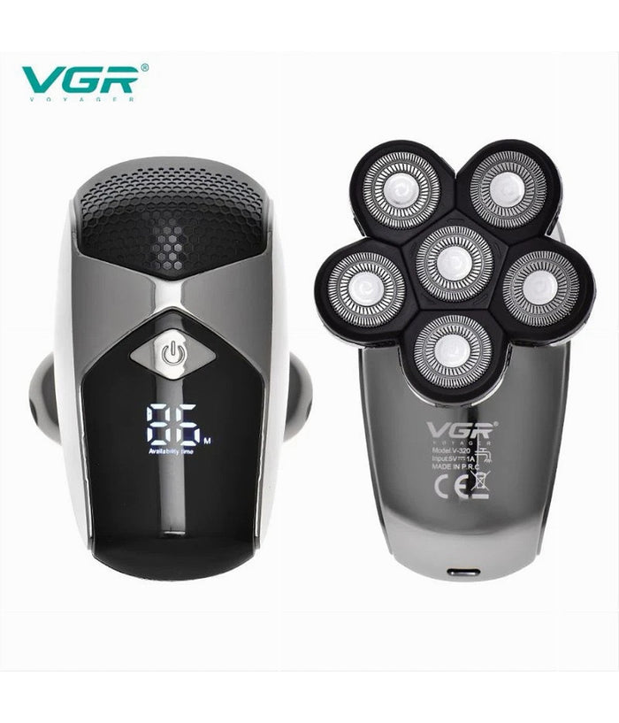 Rasoio 5in1 Led Elettrico Cordless Usb Ricaricabile Ipx6 Impermeabile Vgr V-320         