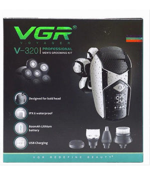 Rasoio 5in1 Led Elettrico Cordless Usb Ricaricabile Ipx6 Impermeabile Vgr V-320         
