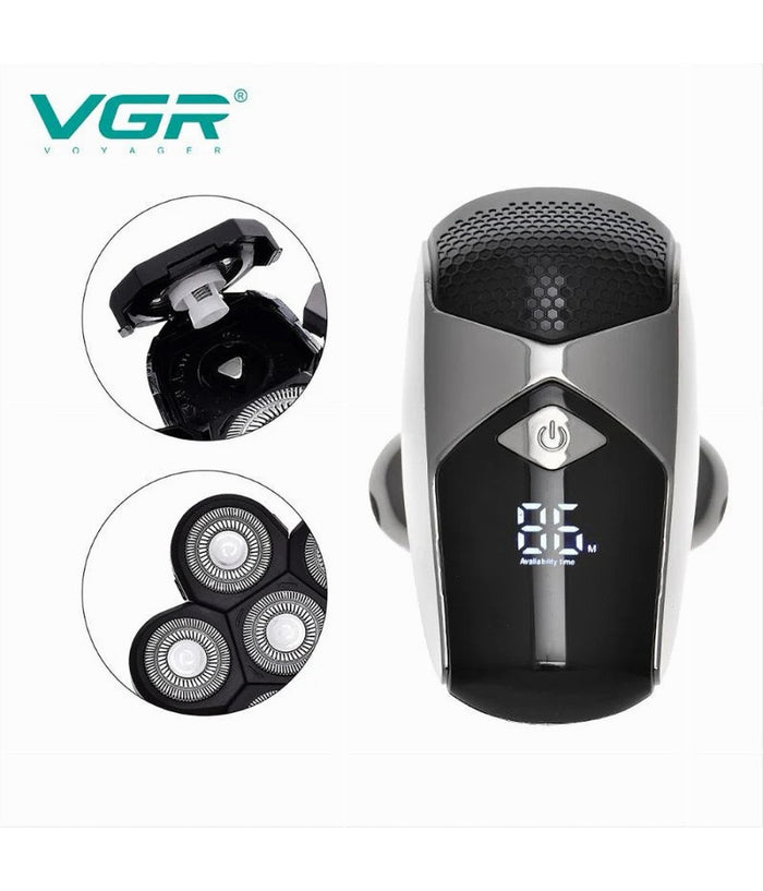 Rasoio 5in1 Led Elettrico Cordless Usb Ricaricabile Ipx6 Impermeabile Vgr V-320         