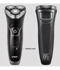 Rasoio A Triple Testine Rotanti Trimmer Barba Cordless Impermeabile Display V318         