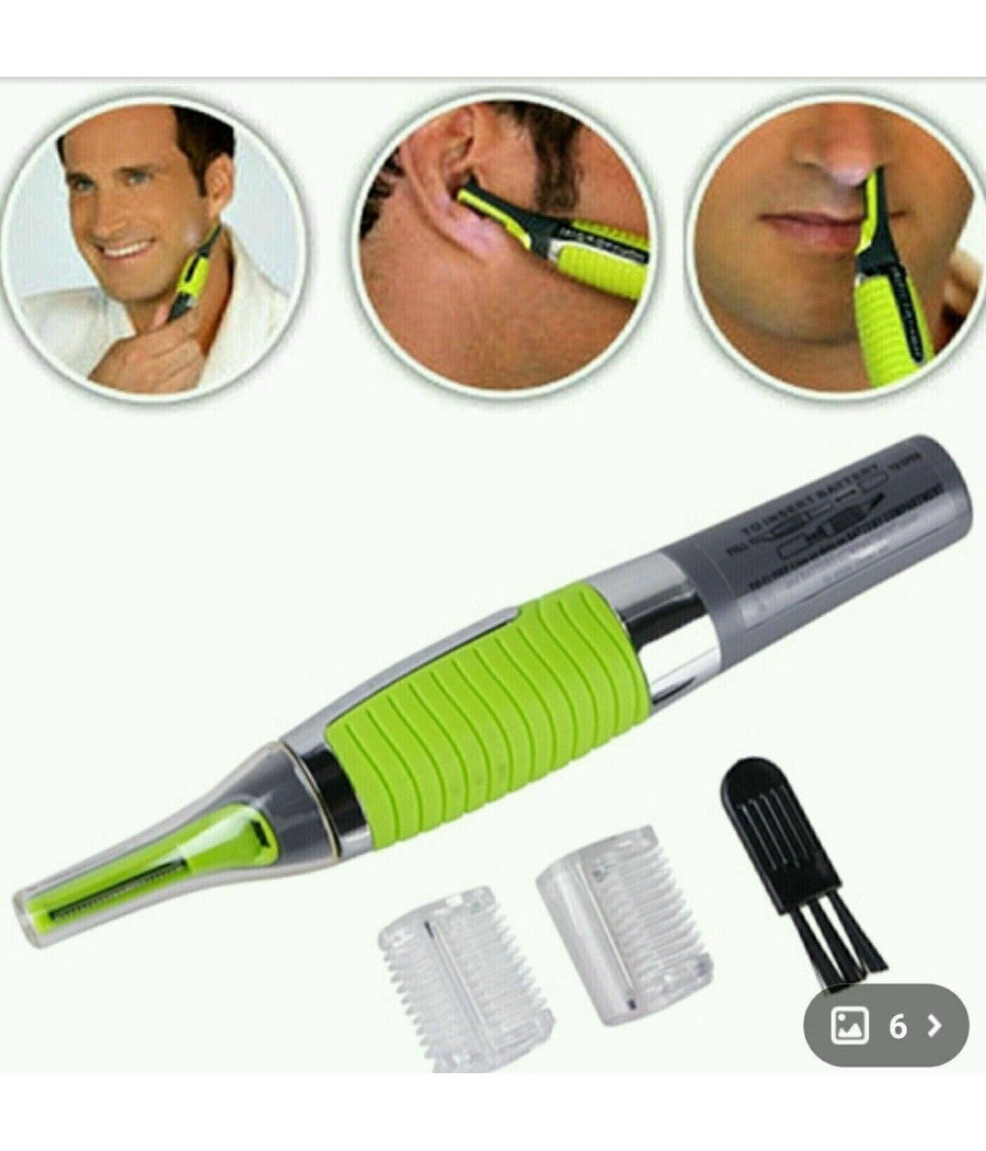 Rasoio Depilatore 6 In 1 Peli Naso Collo Orecchie Trimmer Taglia Peli A Batterie         