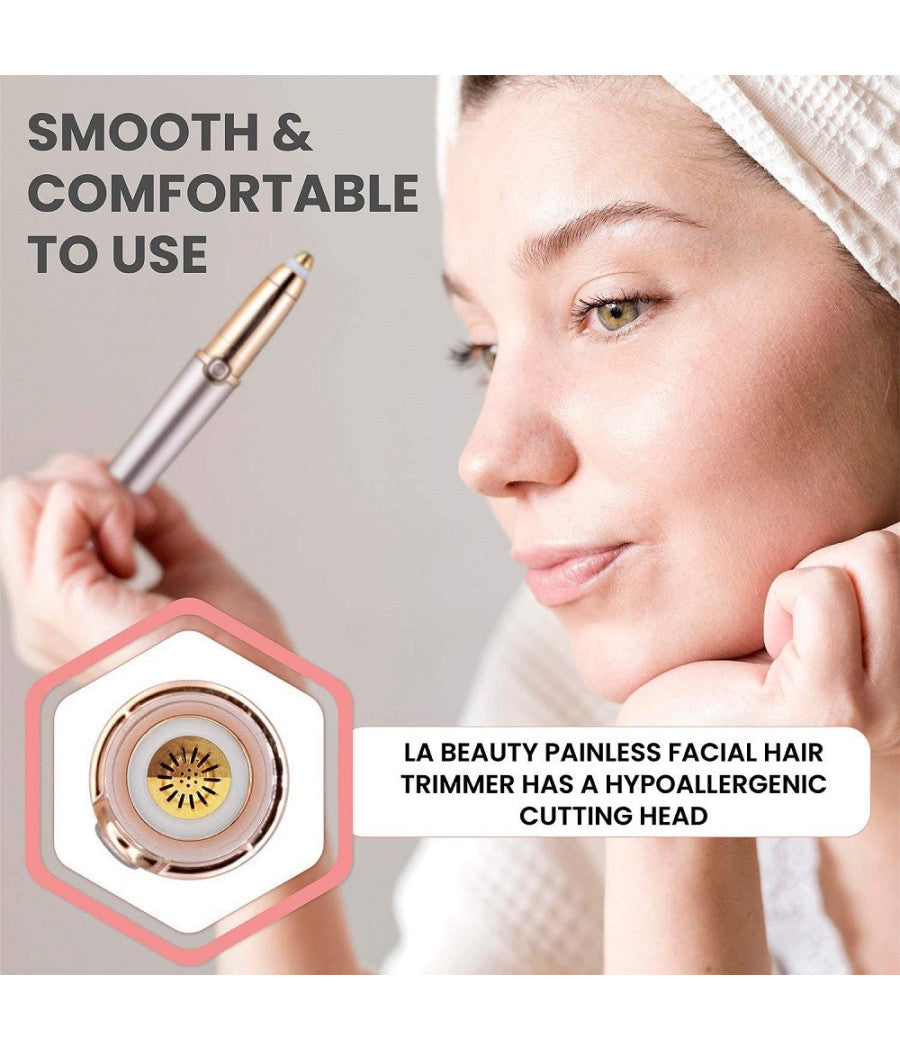 Rasoio Depilazione Rimozione Regolatore Indolore Sopracciglia Con Luce A Batteria         