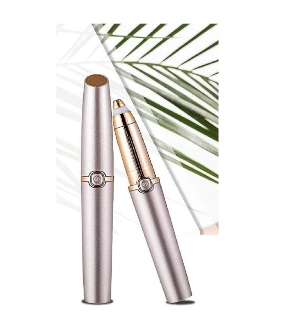 Rasoio Depilazione Rimozione Regolatore Indolore Sopracciglia Con Luce A Batteria         