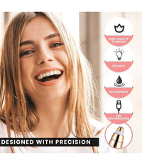 Rasoio Depilazione Rimozione Regolatore Indolore Sopracciglia Con Luce A Batteria         