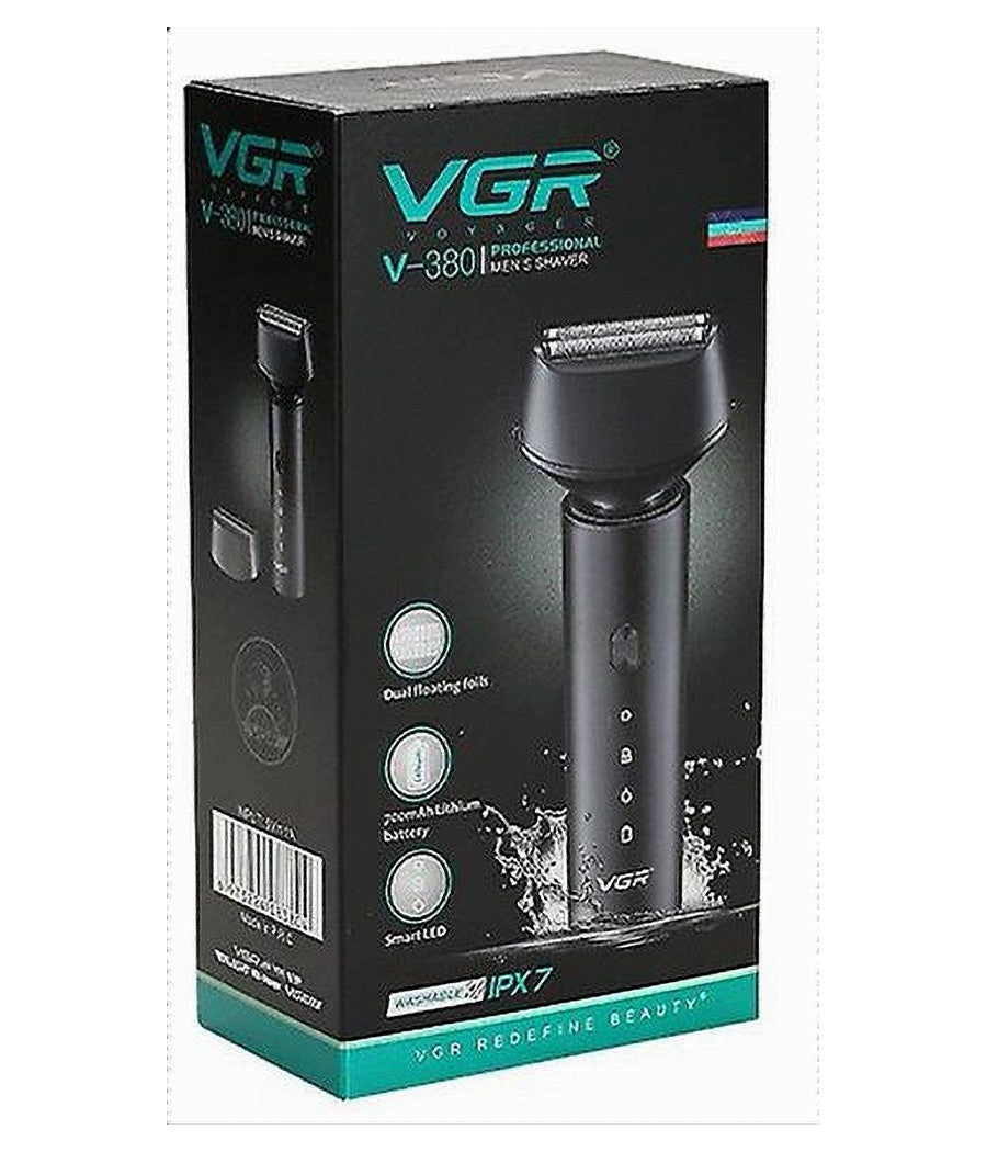 Rasoio Elettrico 3 Lame Ipx7 Impermeabile Usb Ricaricabile Indicatore Led V-380         
