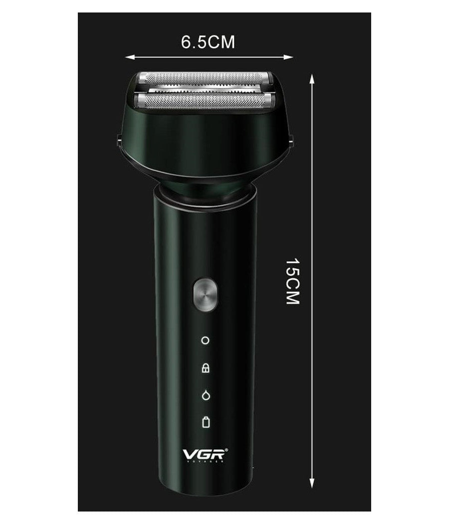 Rasoio Elettrico 3 Lame Ipx7 Impermeabile Usb Ricaricabile Indicatore Led V-380         