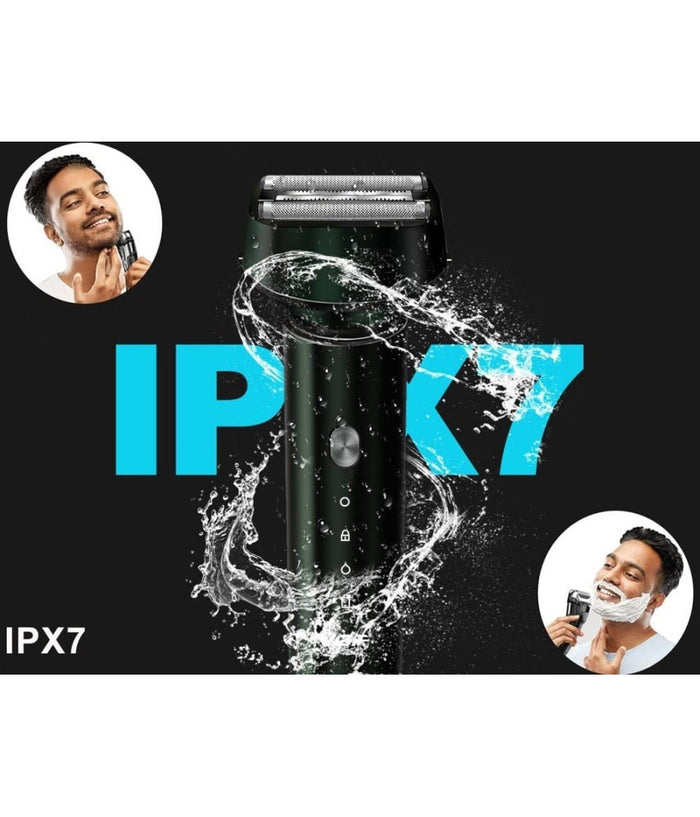 Rasoio Elettrico 3 Lame Ipx7 Impermeabile Usb Ricaricabile Indicatore Led V-380         